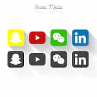 Gratis vector social media logo collectie