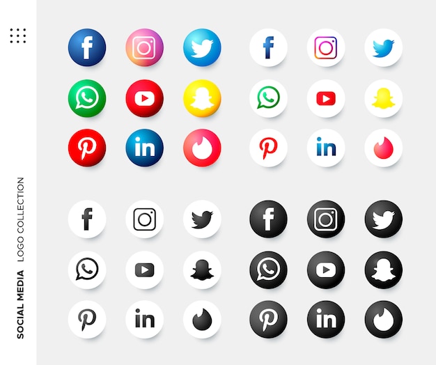 Social media logo collectie