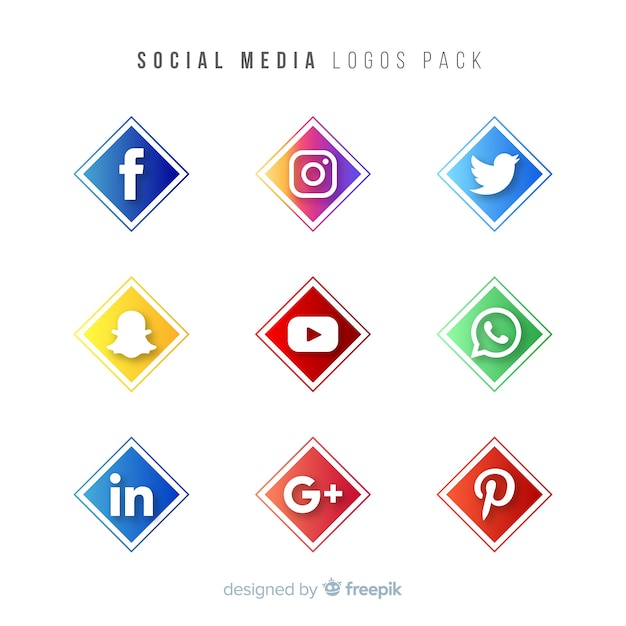 Gratis vector social media logo collectie