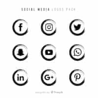 Gratis vector social media logo collectie