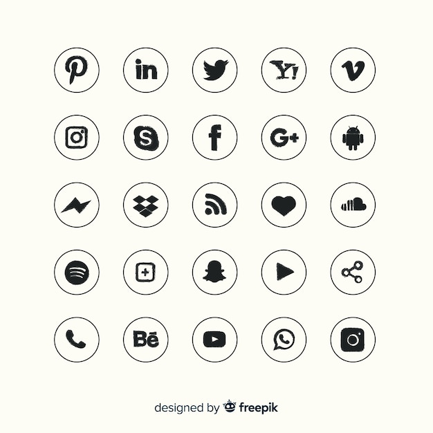 Social media logo collectie