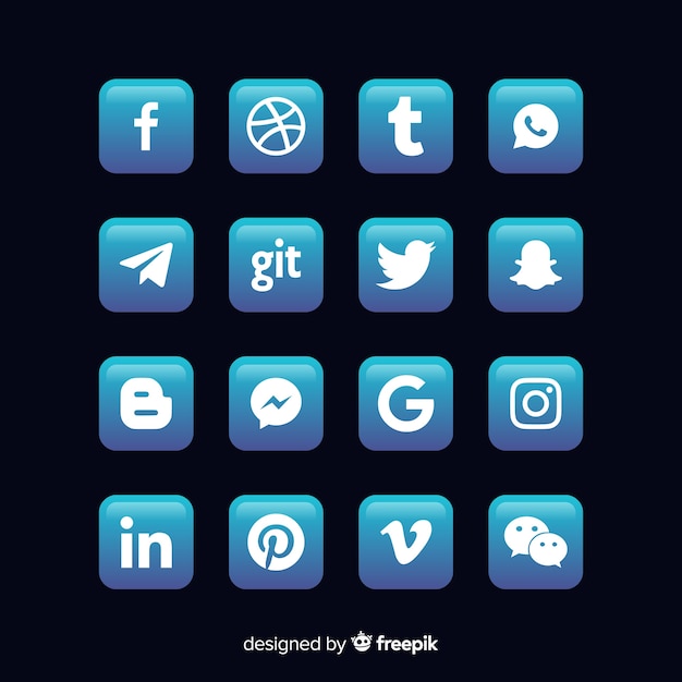 Gratis vector social media logo collectie