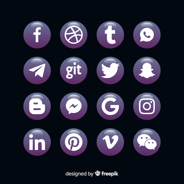 Gratis vector social media logo collectie