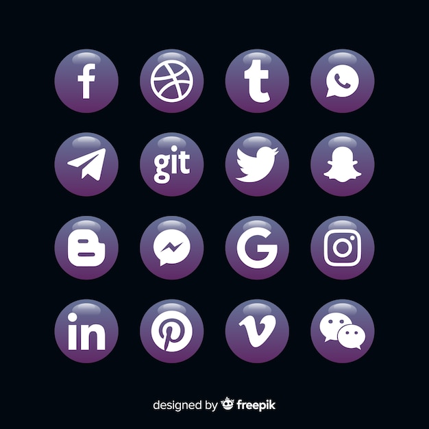 Social media logo collectie