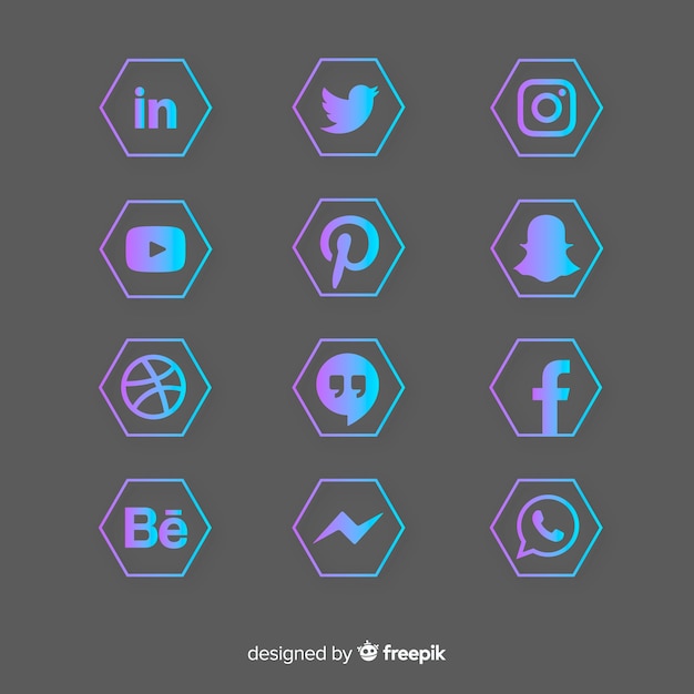 Gratis vector social media logo collectie