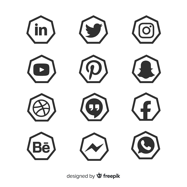 Gratis Vector social media logo collectie