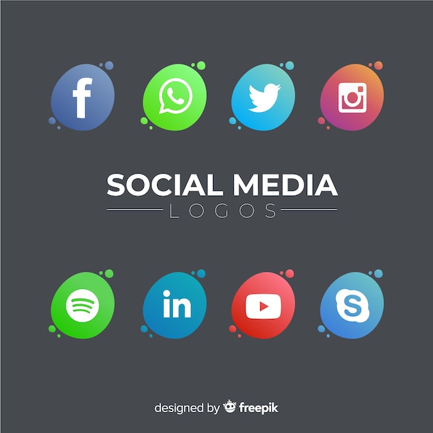 Gratis vector social media logo collectie