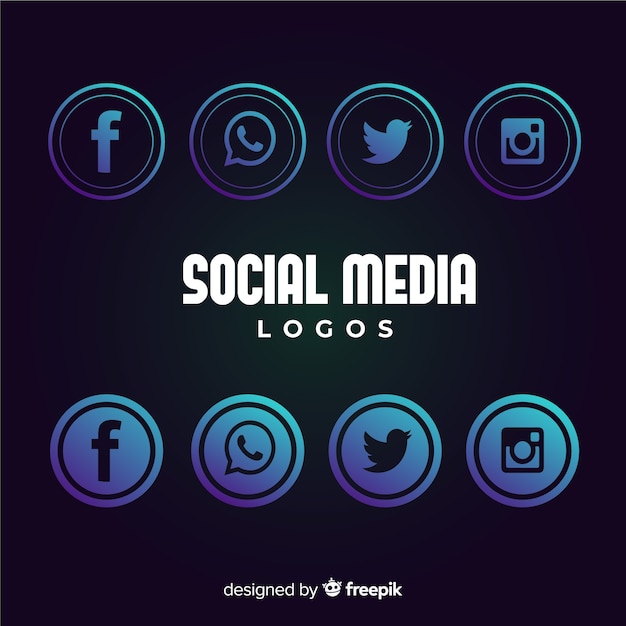 Gratis vector social media logo collectie