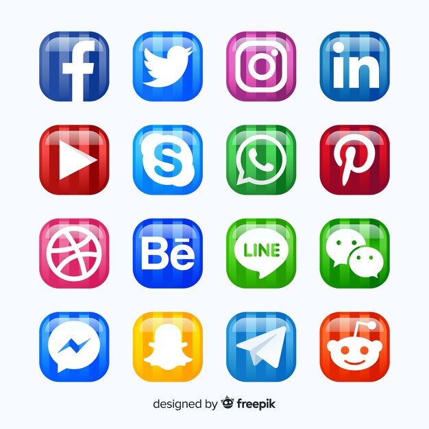 Social media logo collectie