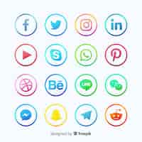 Gratis vector social media logo collectie