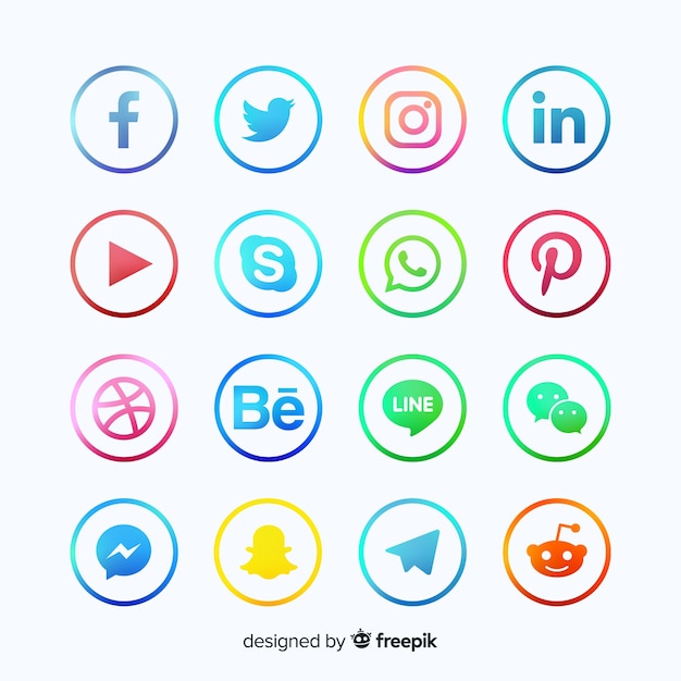 Social media logo collectie