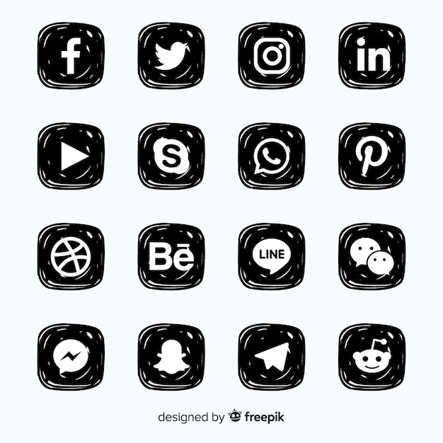 Social media logo collectie