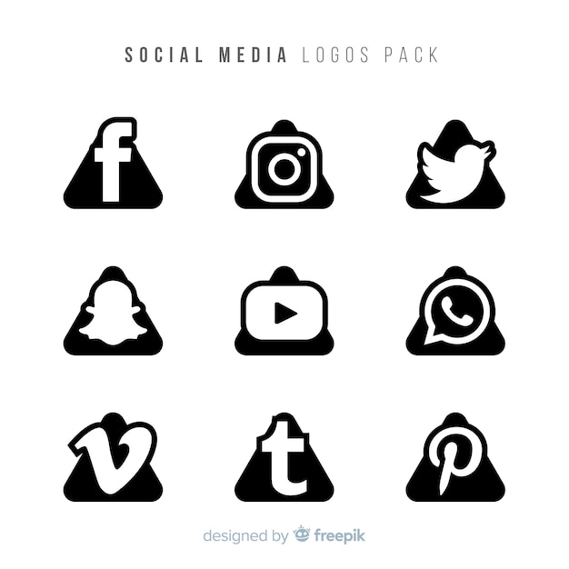 Gratis vector social media logo collectie