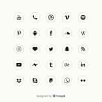 Gratis vector social media logo collectie