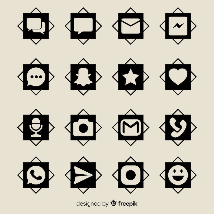 Gratis Vector social media logo collectie