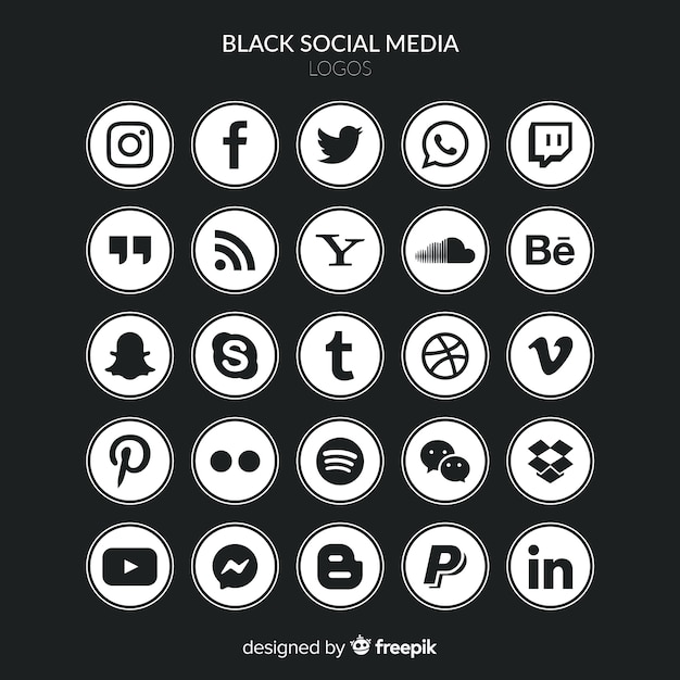 Social media logo collectie