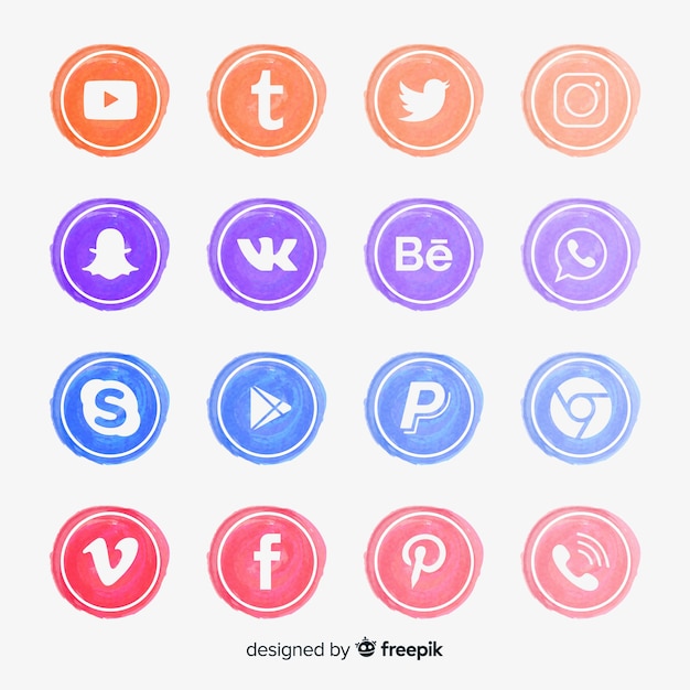 Gratis vector social media logo collectie