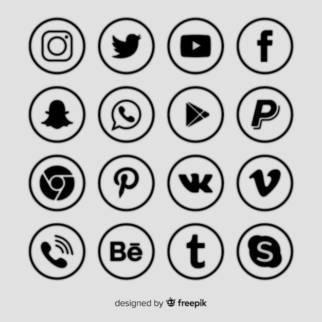 Gratis vector social media logo collectie