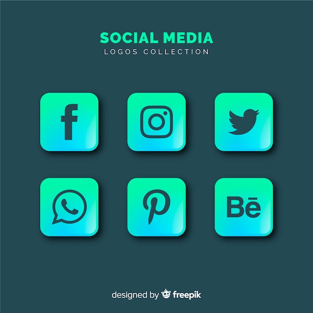 Gratis vector social media logo collectie