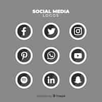 Gratis vector social media logo collectie