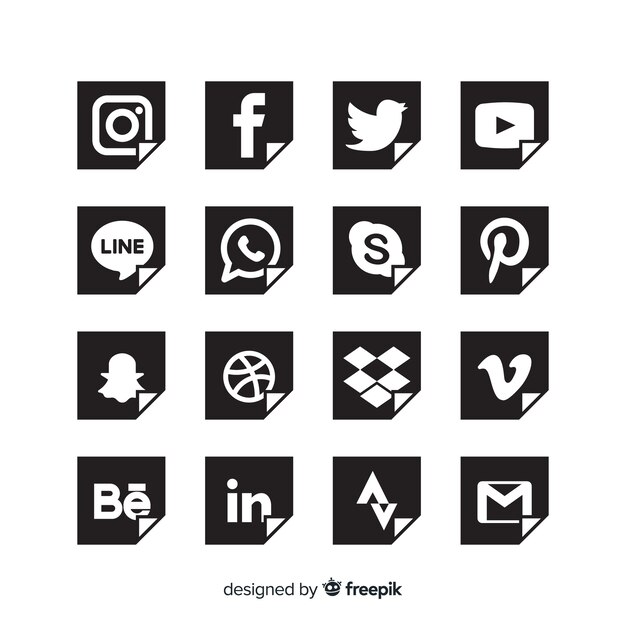 Social media logo collectie