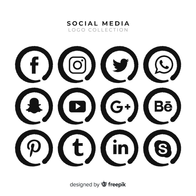 Gratis vector social media logo collectie