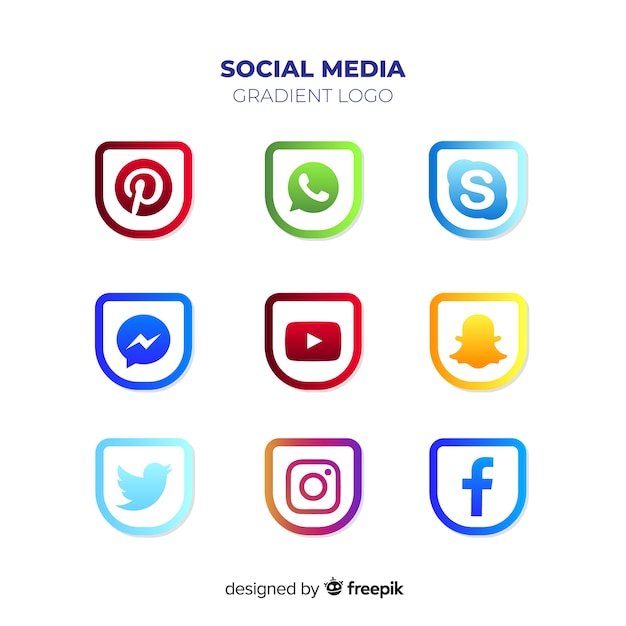 Gratis vector social media logo collectie