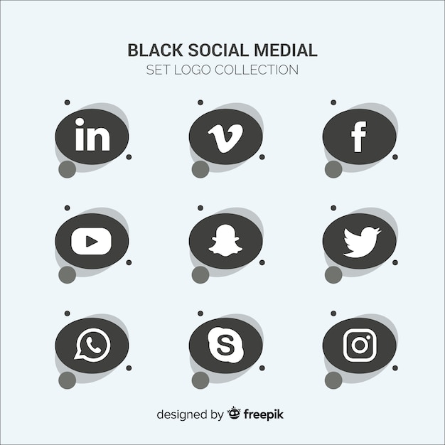 Gratis vector social media logo collectie