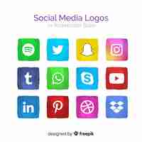 Gratis vector social media logo collectie