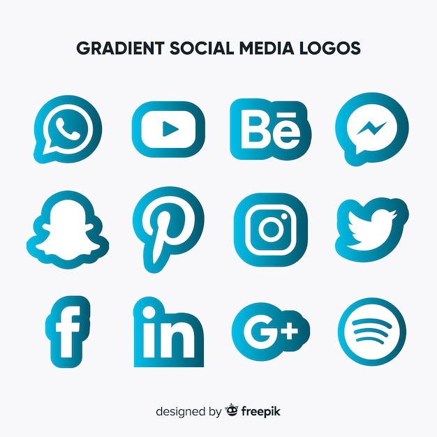 Gratis vector social media logo collectie