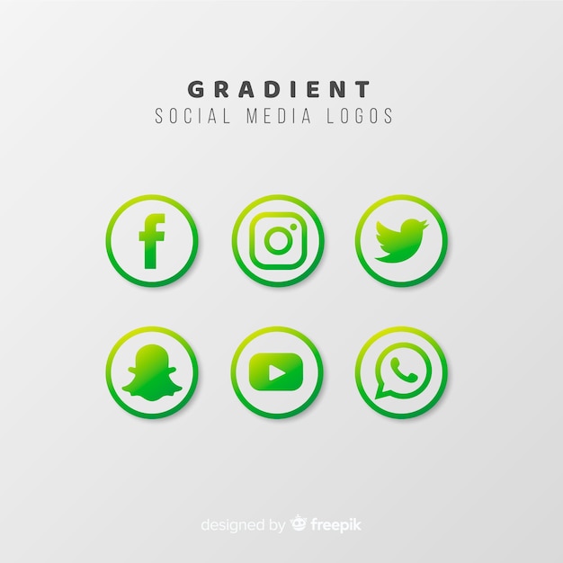 Gratis vector social media logo collectie