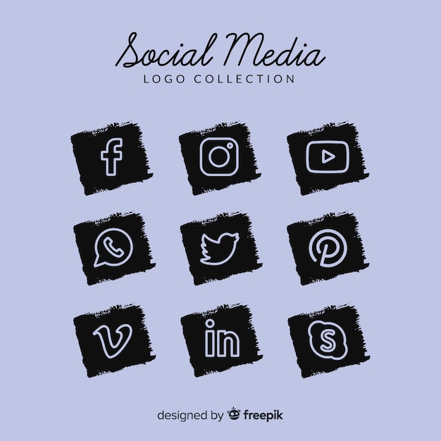 Gratis vector social media logo collectie