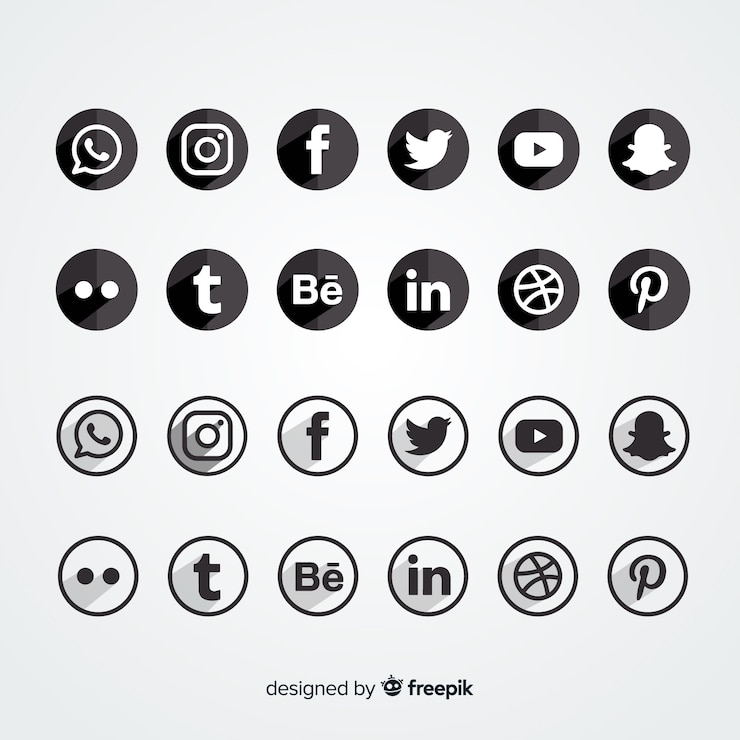 Gratis Vector social media logo collectie