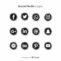 Gratis vector social media logo collectie