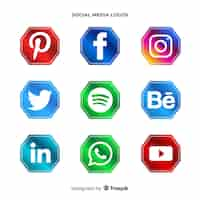 Gratis vector social media logo collectie