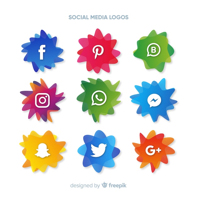 Gratis vector social media logo collectie