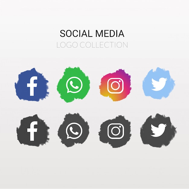 Gratis vector social media logo collectie