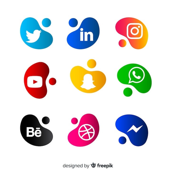 Gratis Vector social media logo collectio
