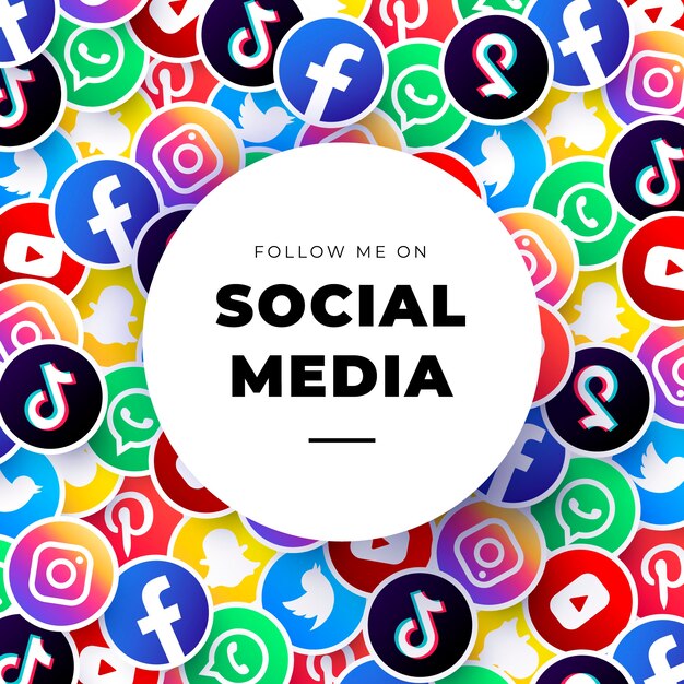 Social Media Logo's achtergrond sjabloon