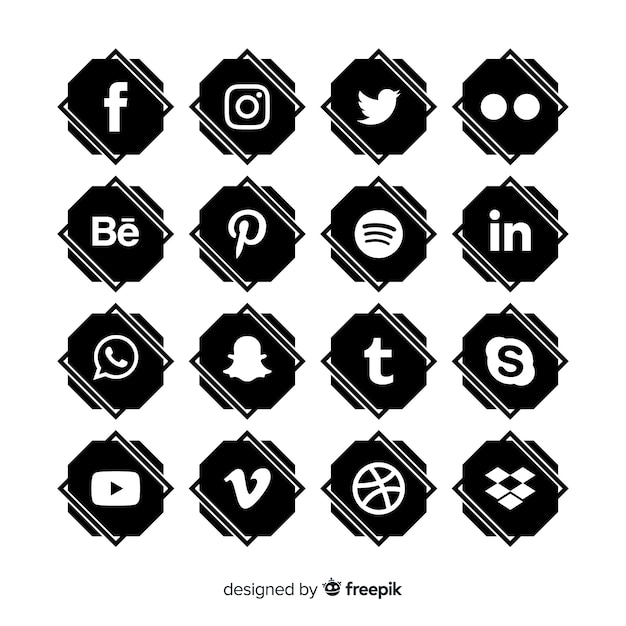 Gratis vector social media logotype verzameling