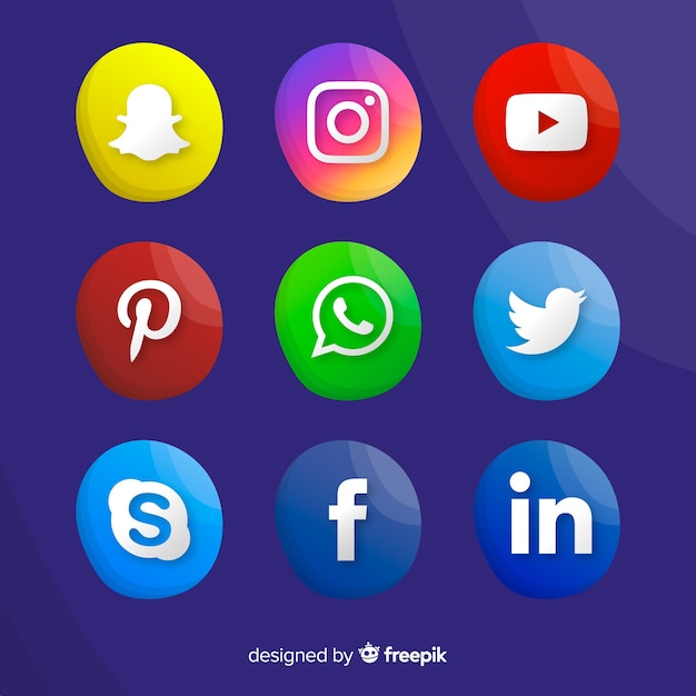 Social media logotype verzameling