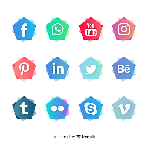 Social media logotype verzameling