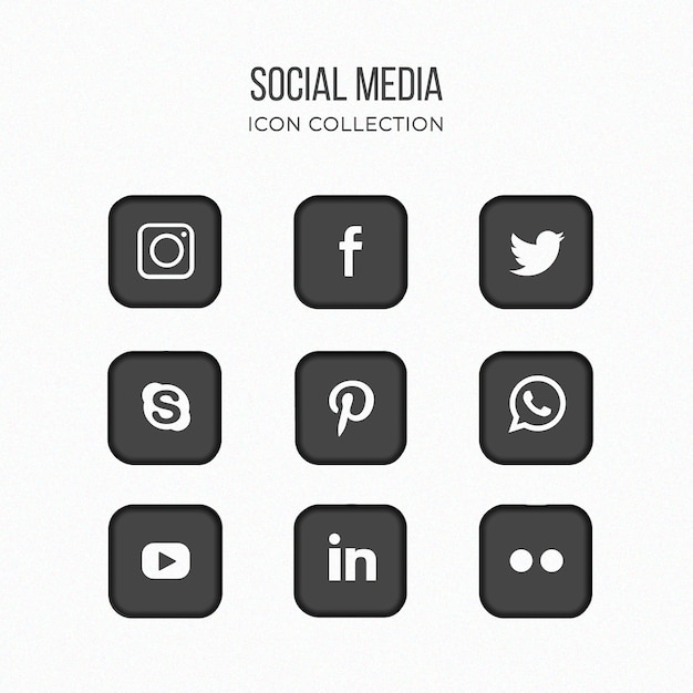 Social media pictogram ontwerp