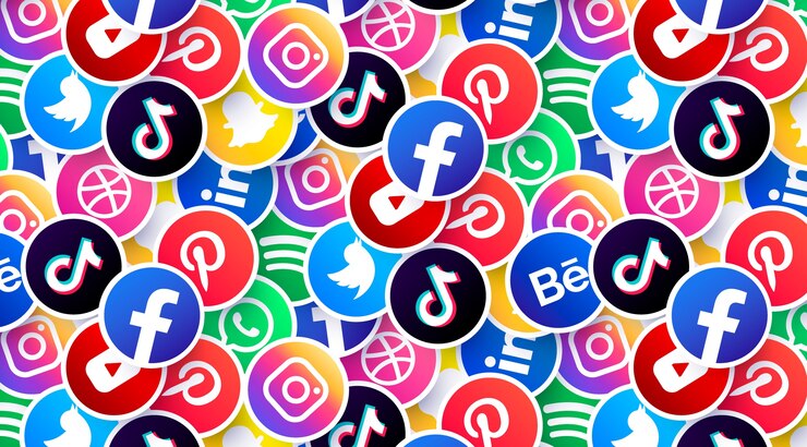 Sociale media logo's achtergrond