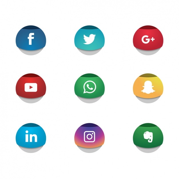 Gratis vector sociale netwerken iconen collectie