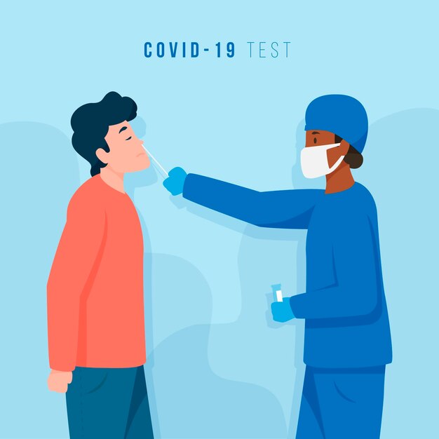 Soorten coronavirus-testarts en patiënt