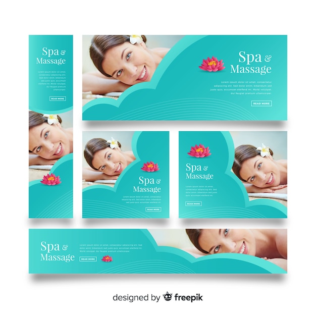 Spa banner collectie met foto