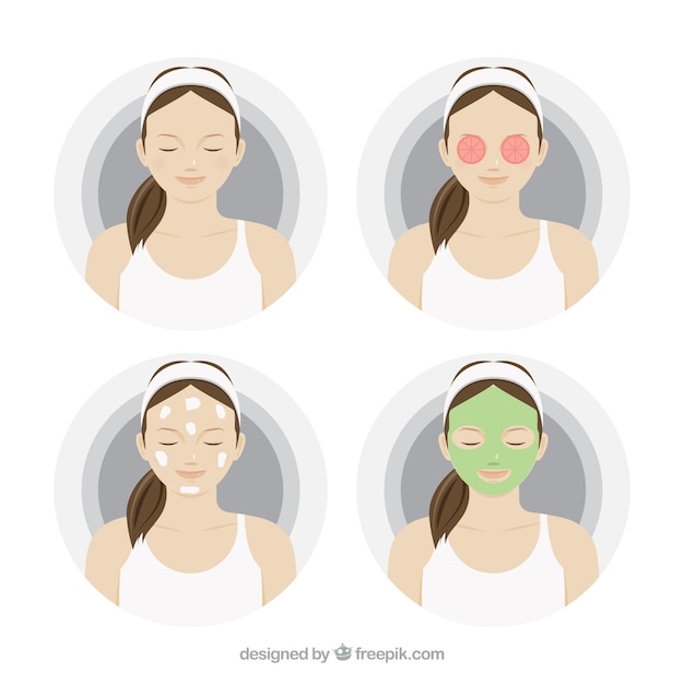 Gratis vector spa-behandelingsset