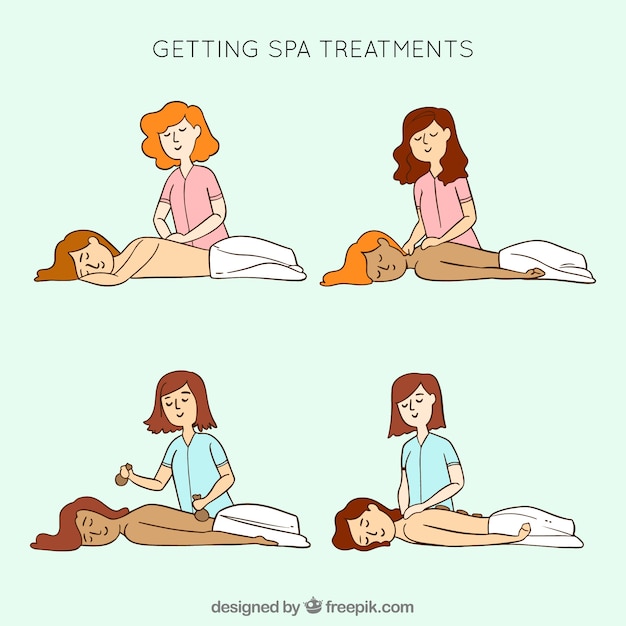 Gratis vector spa-behandelingsset