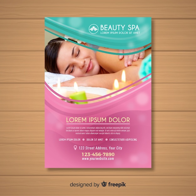 Gratis vector spa-brochure